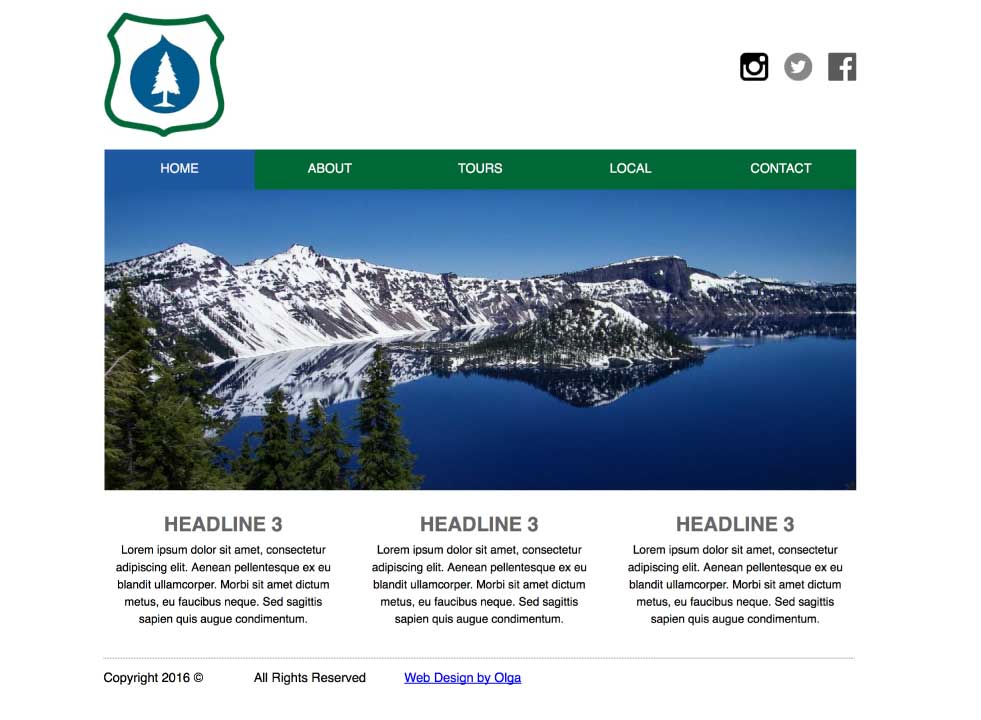 home page